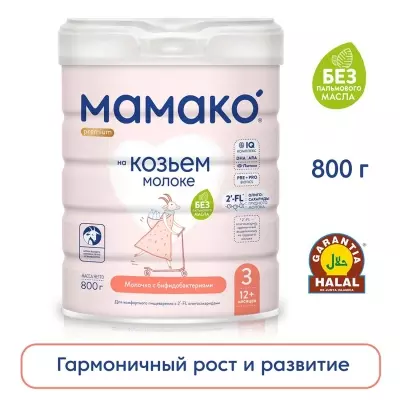 МамакО Premium 3 12 месяцев 800 г