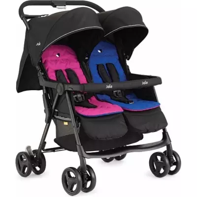 Коляска прогулочная Joie Aire Twin, синий, розовый