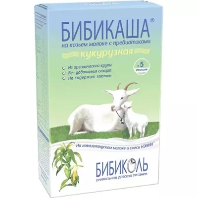 Детская каша Бибиколь Бибикаша Кукурузная на козьем молоке с 5 месяцев 200 г