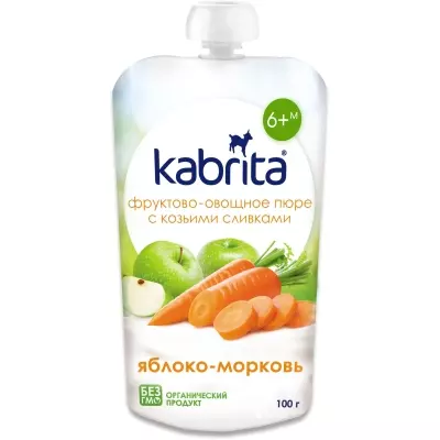 Kabrita яблоко,морковь 100 г