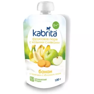 Детское пюре Kabrita яблоко, банан 100 г