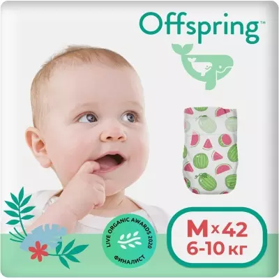 Подгузники Offspring M, 42 шт