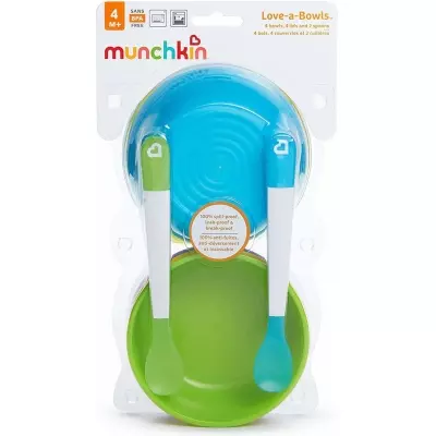 Munchkin комплект посуды Love-a-Bowls 12106, пластик