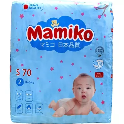 Подгузники Mamiko S, 70 шт