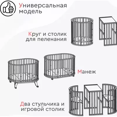 Кровать детская Tomix AURORA OVK-4, белый