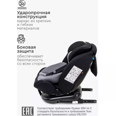 Автокресло Автокресло TOMIX Major ISOFIX 0/1/2/3 (до 36 кг), серый