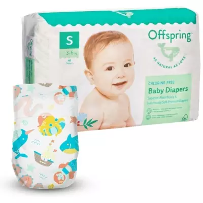 Подгузники Offspring S, 48 шт