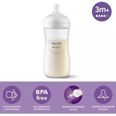 Бутылочка Philips Avent SCY906/01, 330 мл, прозрачный