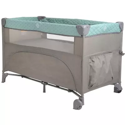 Манеж-кровать Pituso Valencia BS02-2-Mint grey-9785820478, серый, зеленый