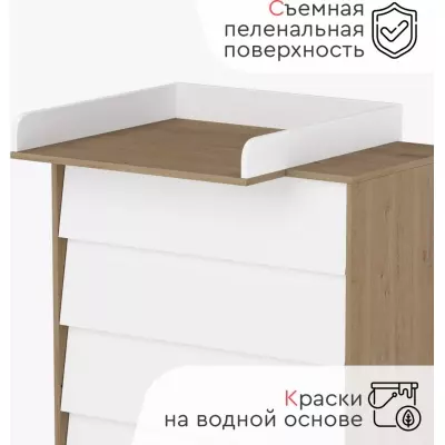 Детский комод TOMIX УТS00027606, 83x45x94 см, белый