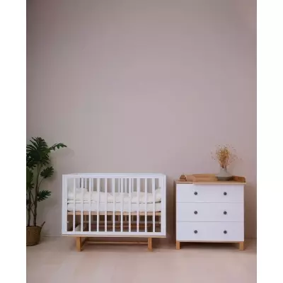 Детский комод RANT Bambo, 84x44x85 см, коричневый, белый