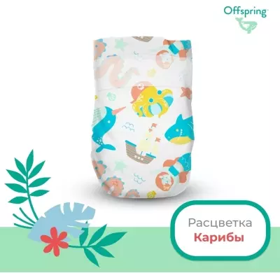 Подгузники Offspring M, 42 шт