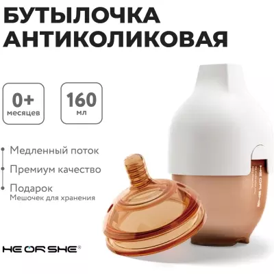 Бутылочка HEORSHE 6802708041668 160 мл белый