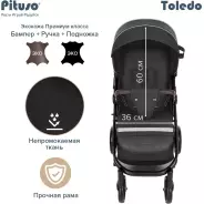 Коляска прогулочная Pituso Toledo, черный