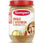 Semper Овощи с кроликом в сливочном соусе 190 г