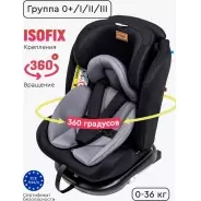 Автокресло Автокресло TOMIX Major ISOFIX 0/1/2/3 (до 36 кг), серый