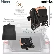 Коляска прогулочная Pituso MATRIX A19, бежевый