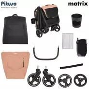 Коляска прогулочная Pituso MATRIX A19, бежевый