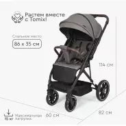 Коляска прогулочная TOMIX Kelly, темно-серый