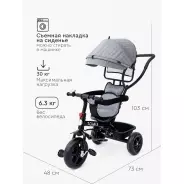 Трёхколёсный велосипед TOMIX Baby trike 180-4 серый