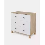 Детский комод RANT Bambo, 84x44x85 см, коричневый, белый