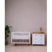 Детский комод RANT Bambo, 84x44x85 см, коричневый, белый